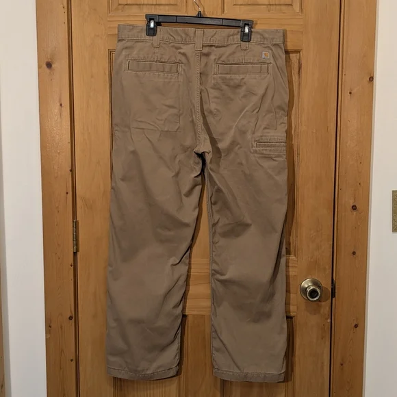 Carhartt Pants Utility Workwear Relaxed Fit Straight Durable Brown Men's 36x30 - Picture 5 of 12